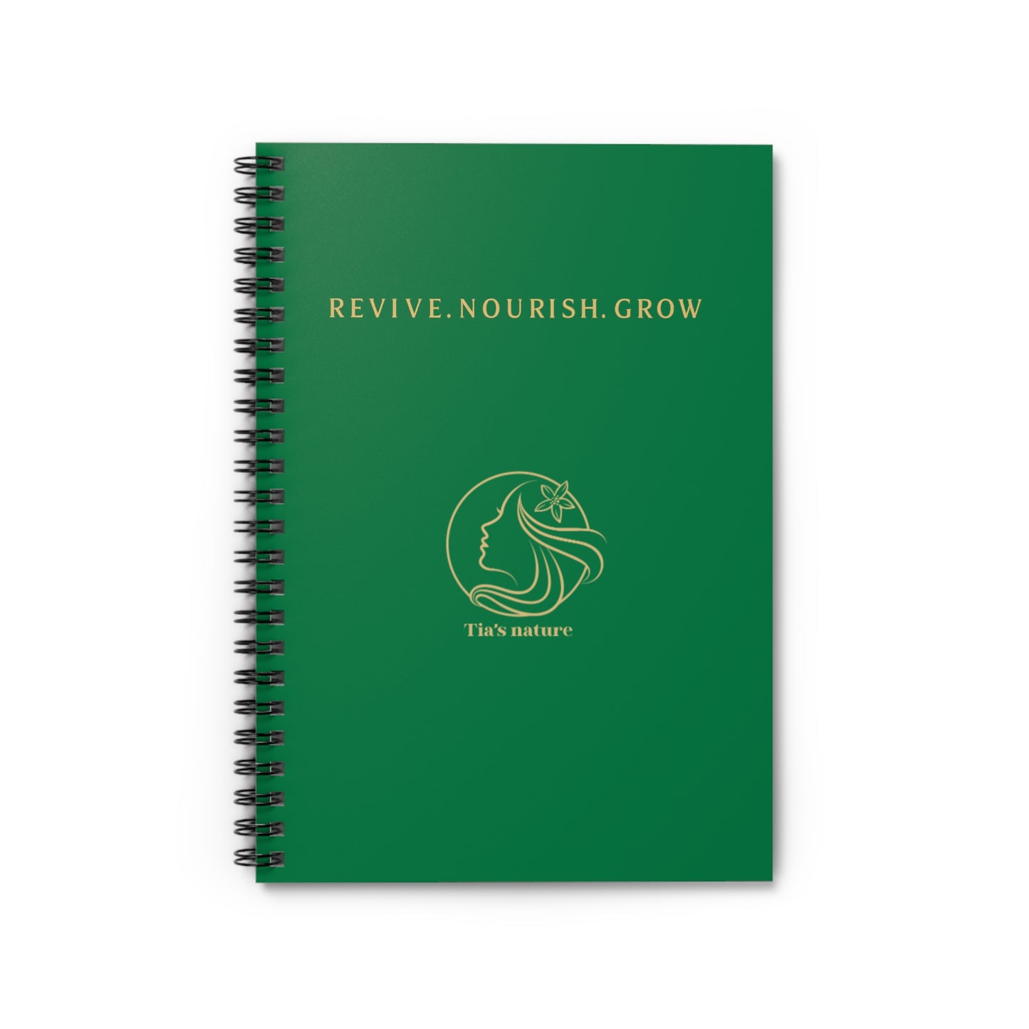 Eco-Friendly Inspirational Spiral Notebook, Green Writing Journal, Perfect for Self-Care, Gifts for Women, Sustainability and Growth
