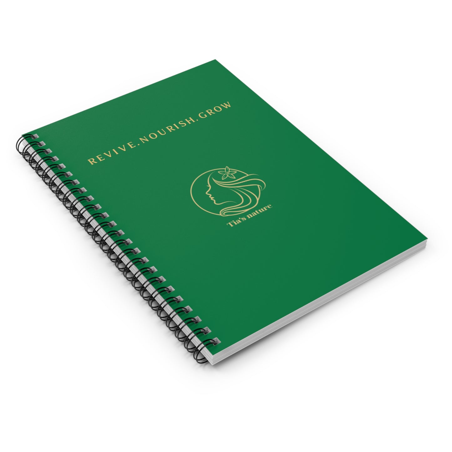 Eco-Friendly Inspirational Spiral Notebook, Green Writing Journal, Perfect for Self-Care, Gifts for Women, Sustainability and Growth